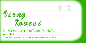 virag kovesi business card